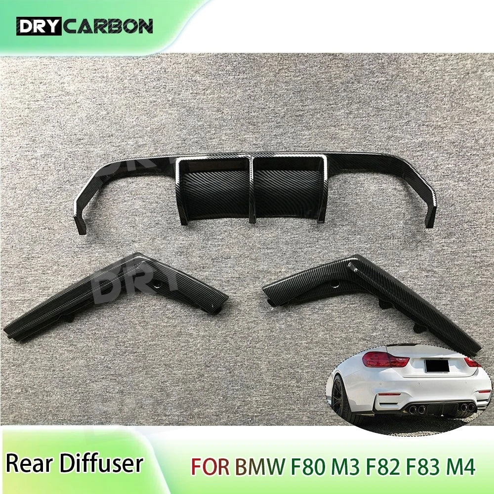 For BMW F80 M3 F82 F83 Rear Bumper Lip Diffuser Spoiler Body