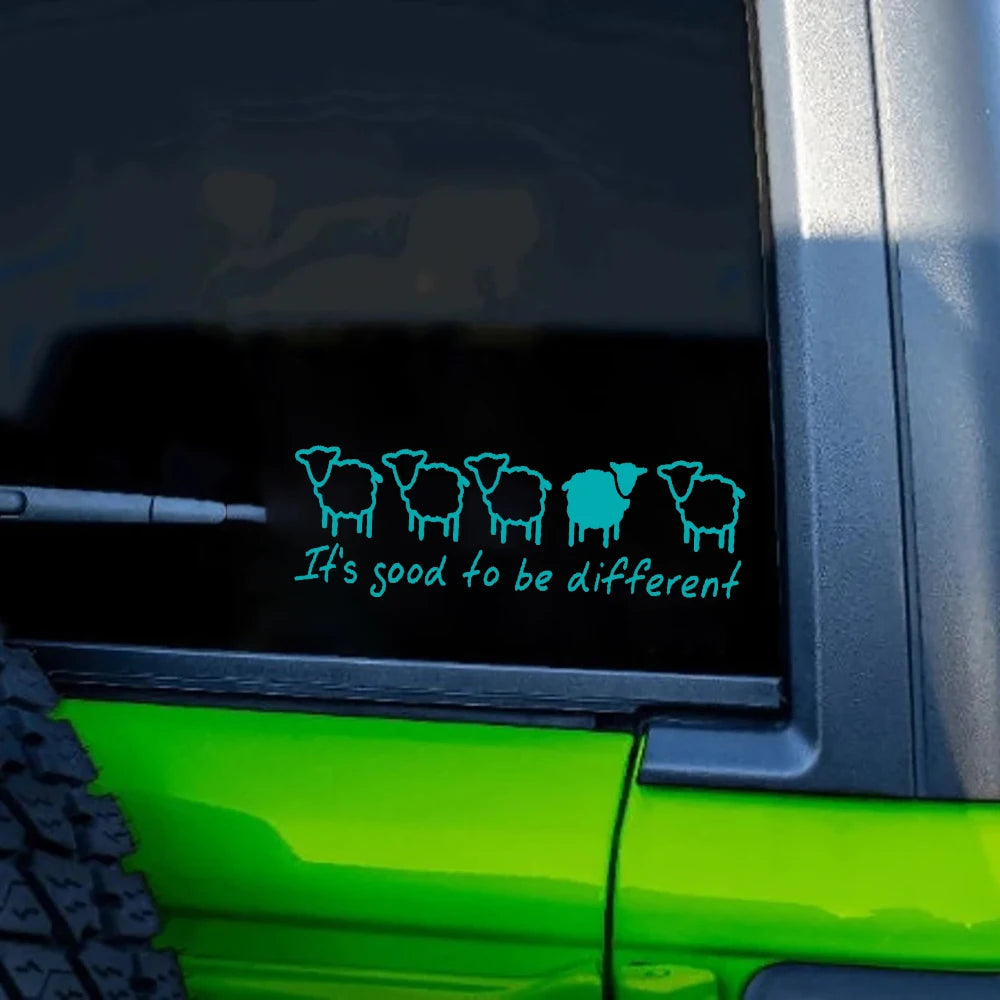 It S Good Be Different Sheep Graphic Sticker Motorcycle