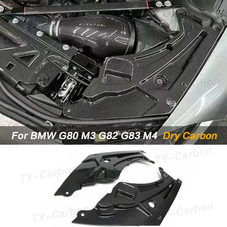 For BMW M3 G80 G81 M4 Dry Carbon Fiber Engine Compartment Trim