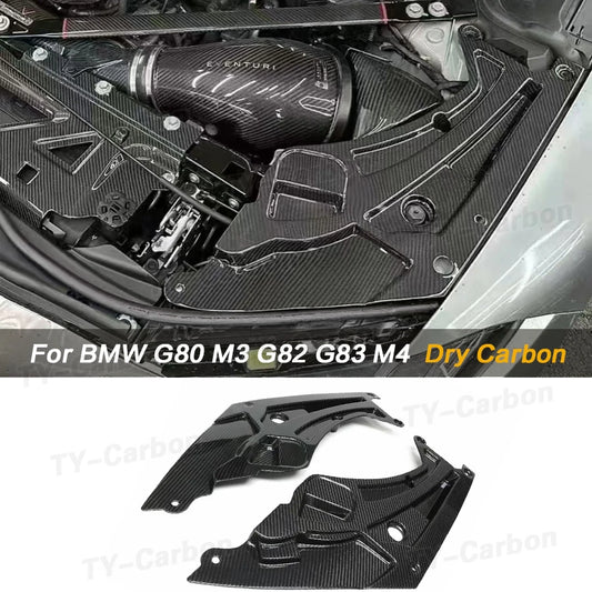 For BMW M3 G80 G81 M4 Dry Carbon Fiber Engine Compartment Trim