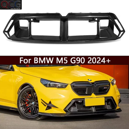 For BMW M5 G90 Dry Carbon Fiber Racing Grills Front Bumper Air