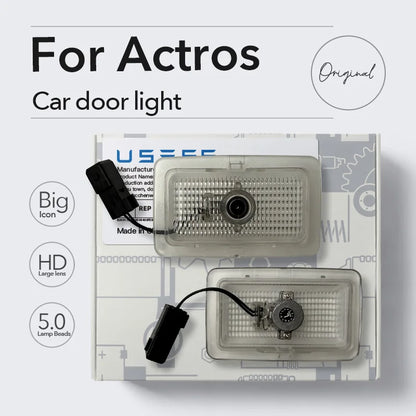 For Mercedes-Benz Actros Hd Icon Projector 2PCS Door Welcome