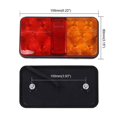 2PCS 10LED Rear Taillight 12V Turn Signal Indicator Stop
