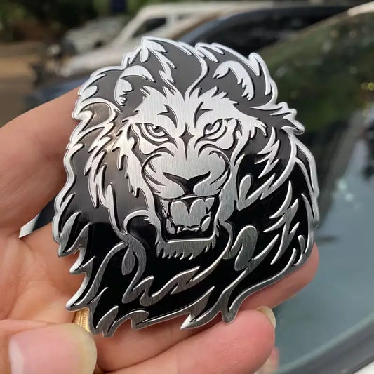 For Vehicles A 3D Fierce Lion Sticker Featuring Metal Head Tail