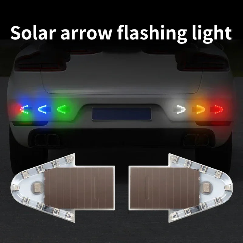Motorcycle Anti Rear End Collision Solar Powered Flashing Warning