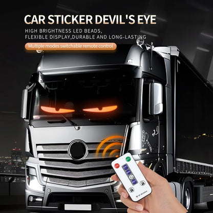 For Board Windshield 12V 24V Truck Devil Eye Pixel Panel Remote