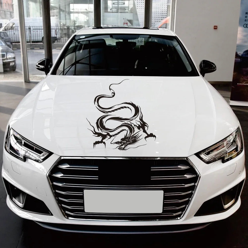 Fashion Dragon Sticker Hood Bumper Roof Vintage Traditional Front