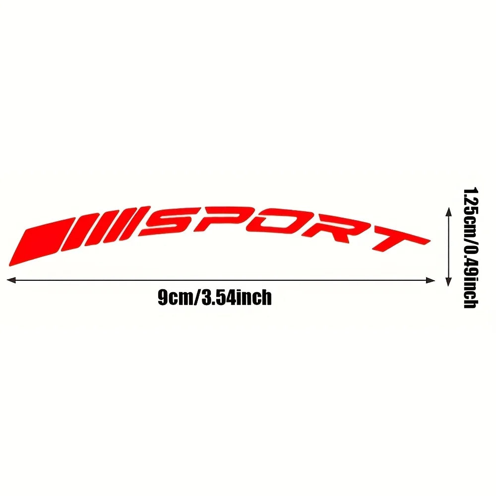 4PCS Set Sport Wheel Graphic Vinyl Motorcycle Sticker Rim