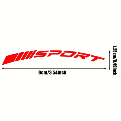 4PCS Set Sport Wheel Graphic Vinyl Motorcycle Sticker Rim