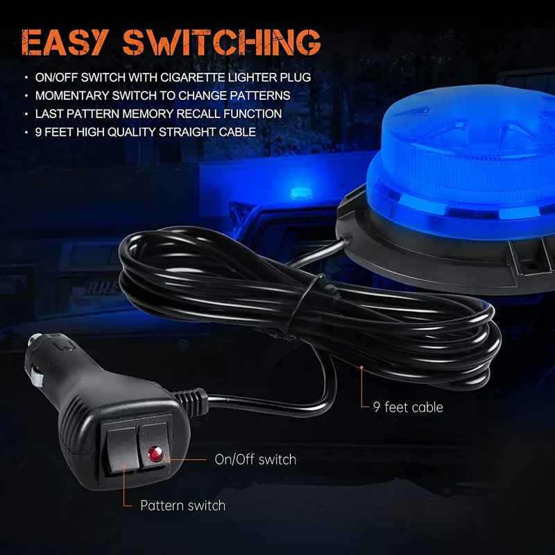 Emergency Traffic Strobe Vehicles Rooftop Flashing Warning