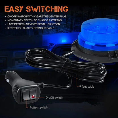 Emergency Traffic Strobe Vehicles Rooftop Flashing Warning