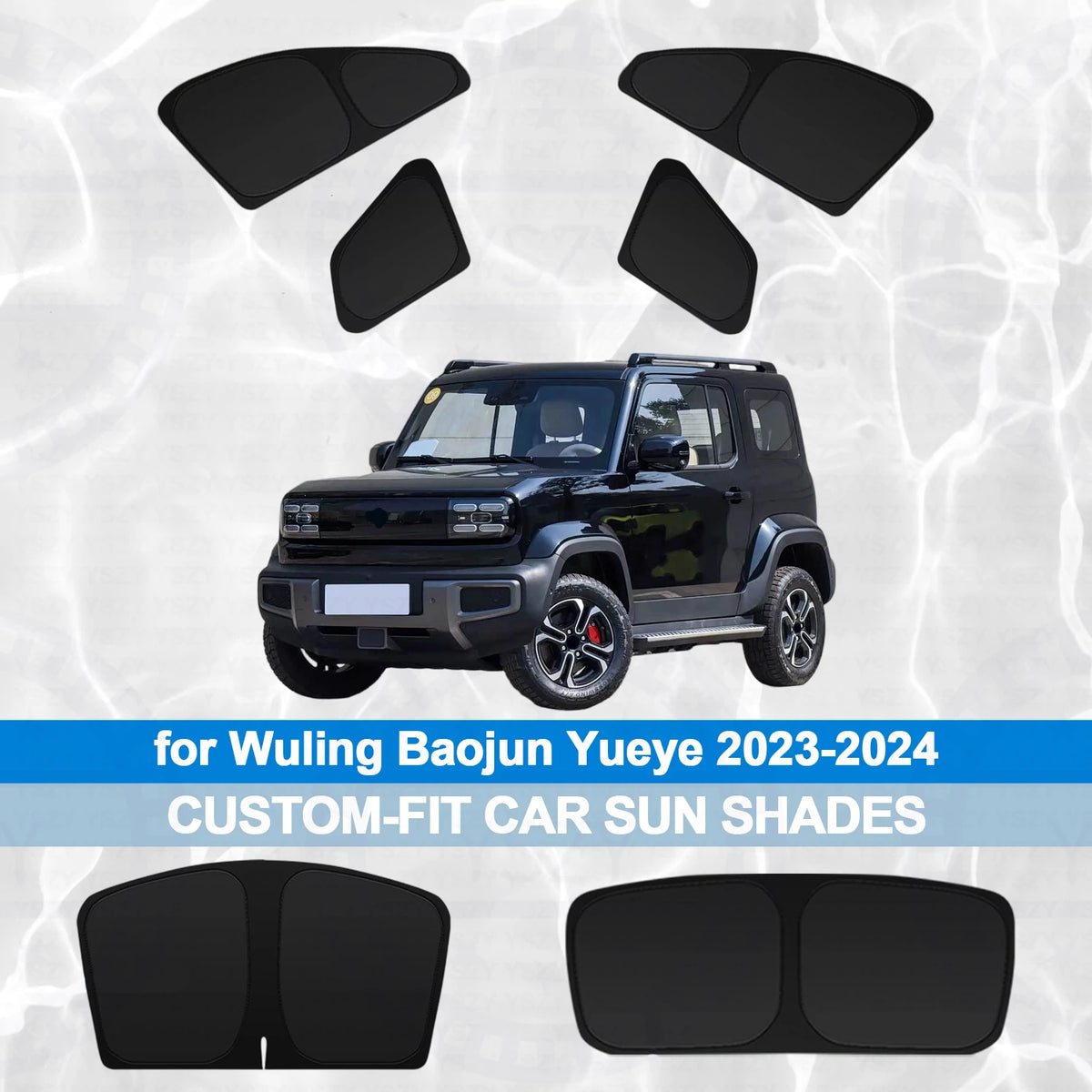 For Wuling Baojun Yueye 2023-2024 Side Window Sun Shades