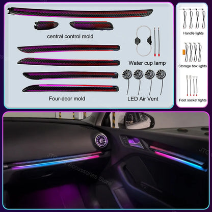 For Audi A3 8V 8Y S3 RS3 2013-2019 Ambient Dashboard Air Vent