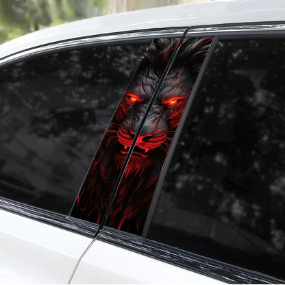 2PCS Ferocious Animal Sticker B Pillar Decal Waterproof Vinyl