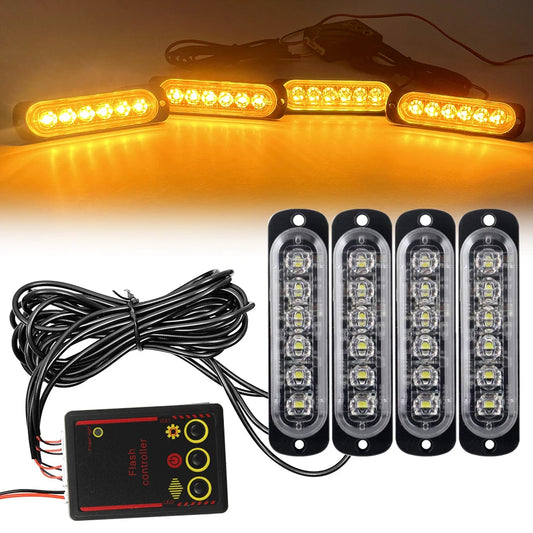 Front Grille Lighting 12V 24V Amber Emergency Strobe Warning