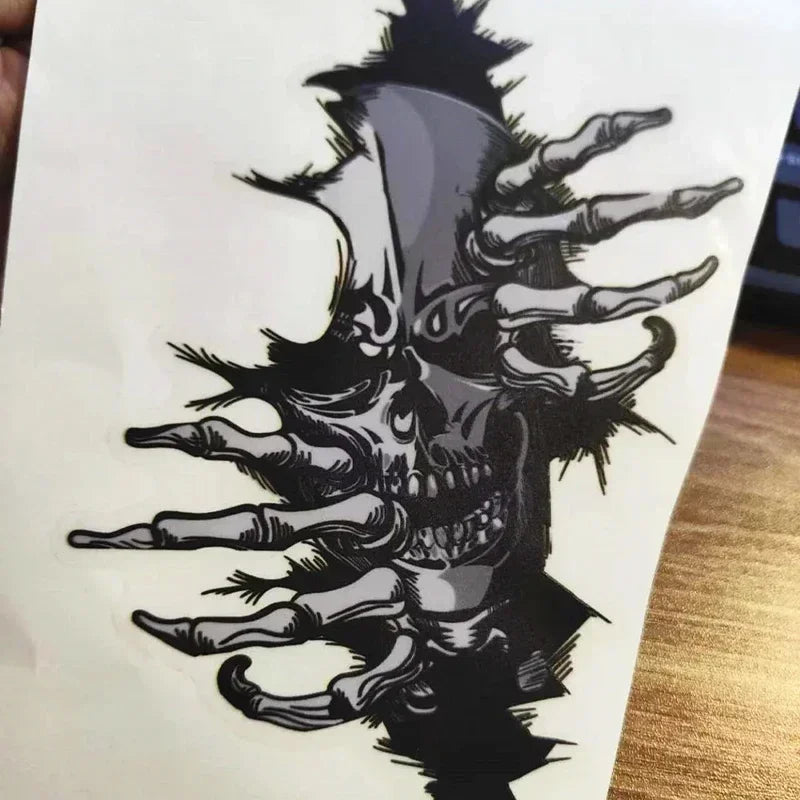 Sticker Horror Characters Skull Force Open From Cracked Series