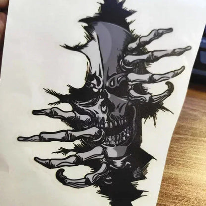 Sticker Horror Characters Skull Force Open From Cracked Series