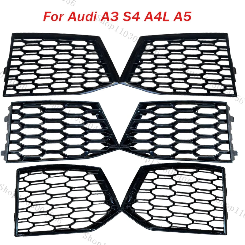 For Audi A3 RS3 2017 2018 2019 2020 Fog Cover Front Bumper Frame