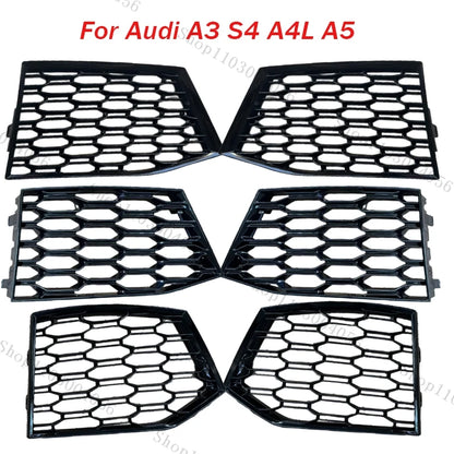 For Audi A3 RS3 2017 2018 2019 2020 Fog Cover Front Bumper Frame