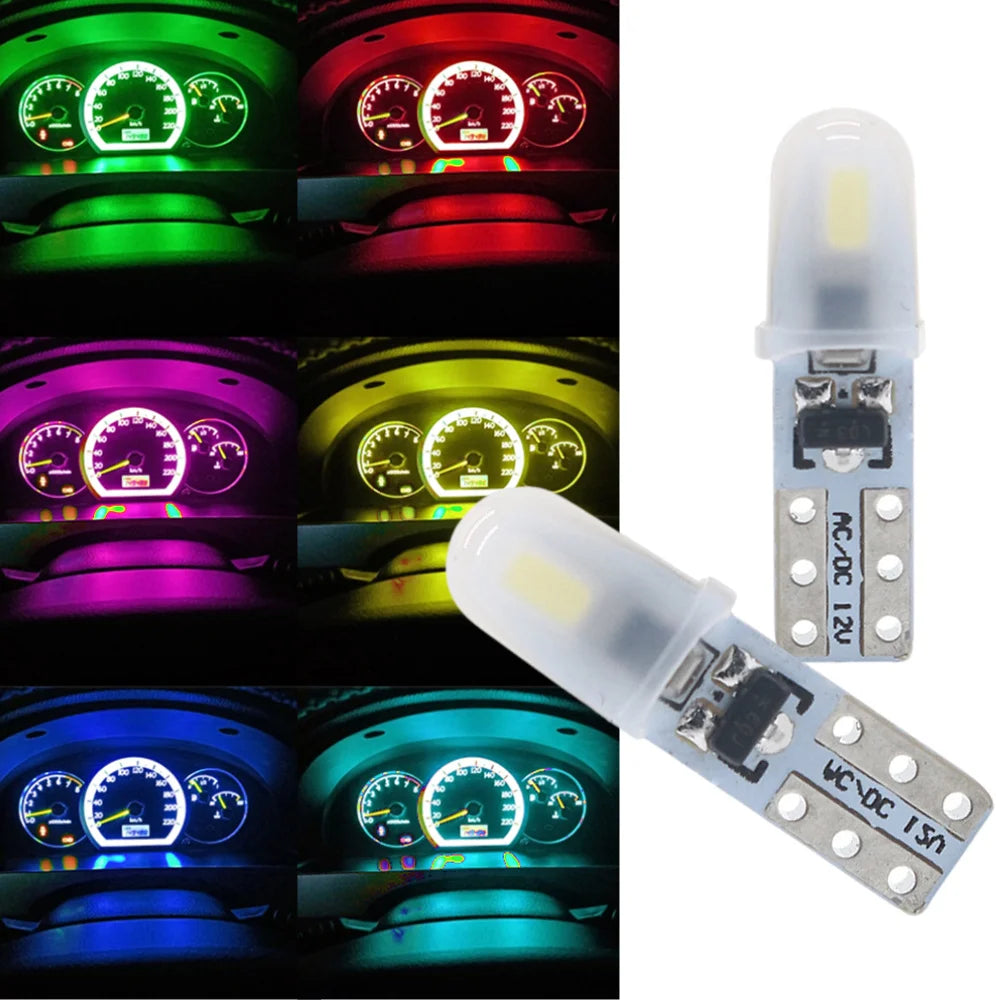 5PCS Dc 12V T5 Interior Indicator Bulb Dashboard Gauge