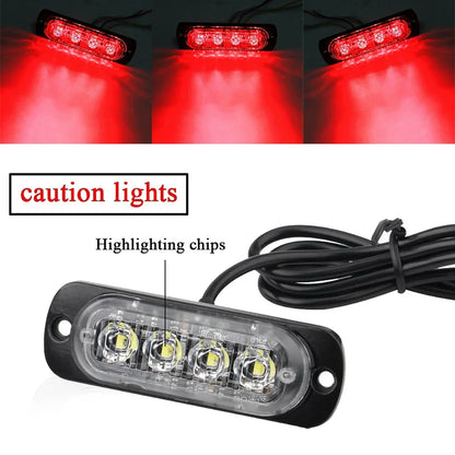 12V 800LM 4LED off-road Trucks Fog Super Bright Forurgent