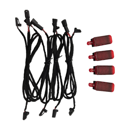 For Audi A1 A2 A3 A4 Door Red Warning Halogen Wiring Harness B8