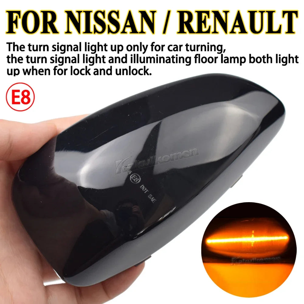 For Renault Master MK3 Vauxhall Opel Dynamic Rearview Side