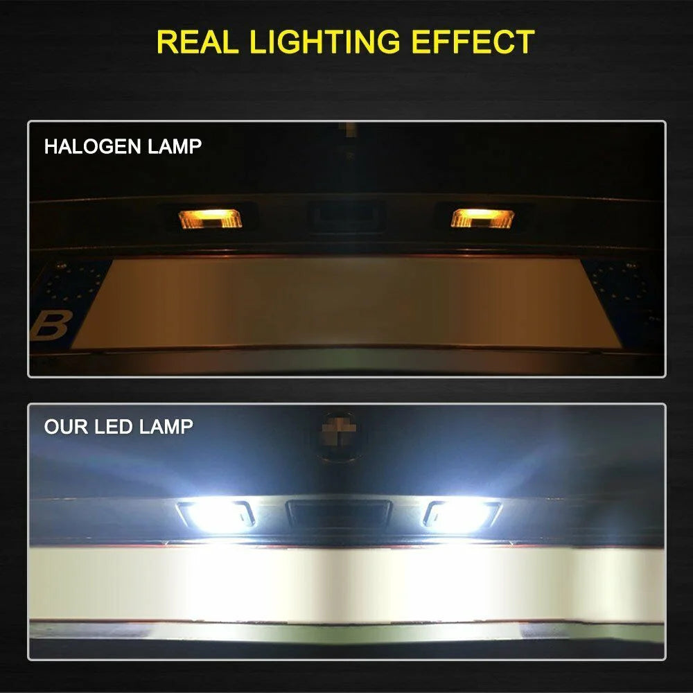 For Audi A4 S4 B6 B7 White Error License Plate Bulbs A3 8P S3 A6