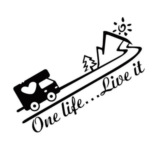 One Life Live It Van Camper Decor Decal Vinyl