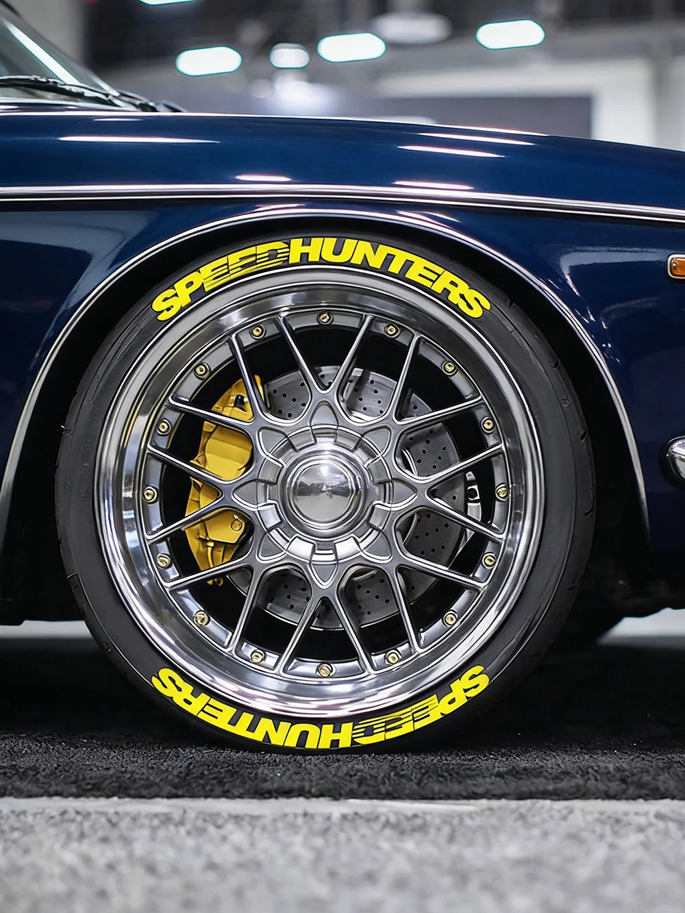 Yellow Speedhunters 3D Tire Letter Sticker Wheel Decor Decals