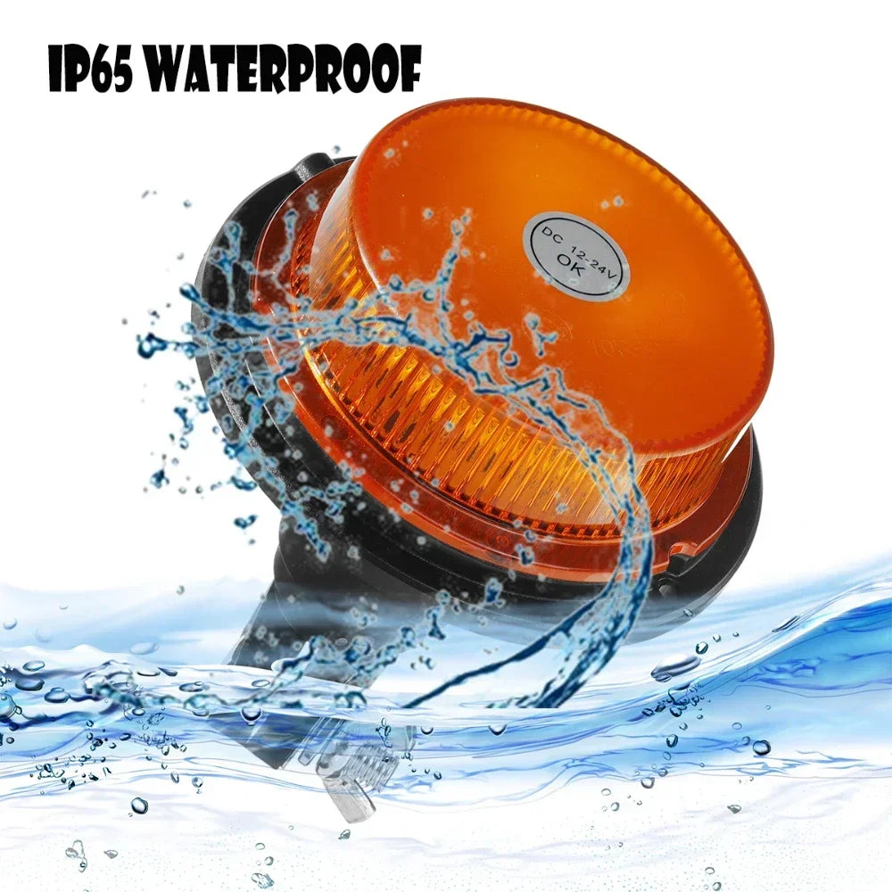 2PCS 12V 24V Waterproof Warning Emergency Strobe Mount Flashing