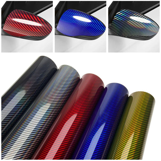 For Motorcycle Body Film Protective Cover Rainbow Laser Carbon