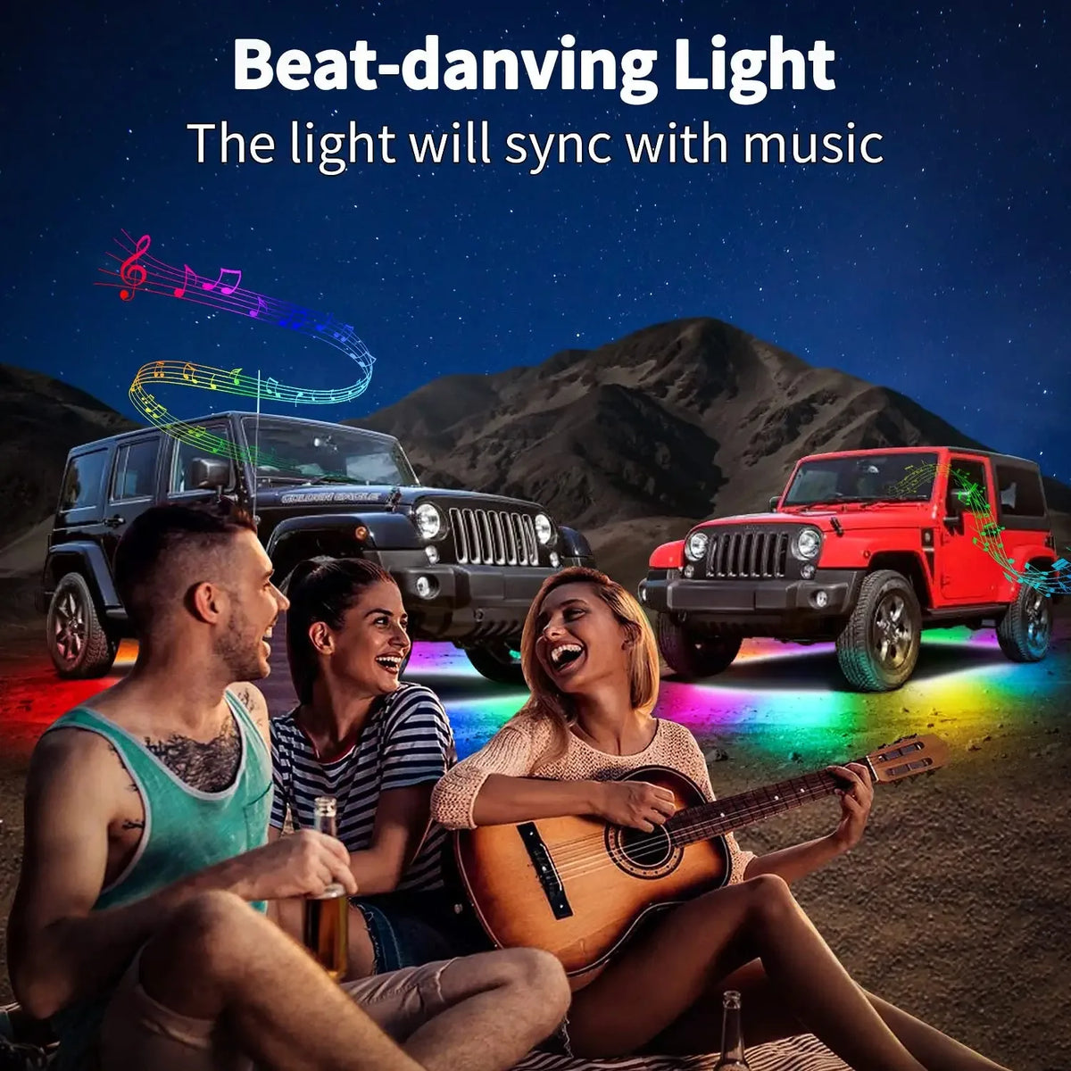 Colorful Underglow Strip 12V Flexible Underbody Ambient APP