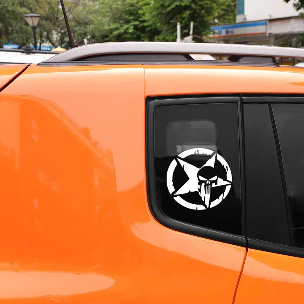 Sticker Star Skull Pentagram Stickers Waterproof Vinyl Decal Body