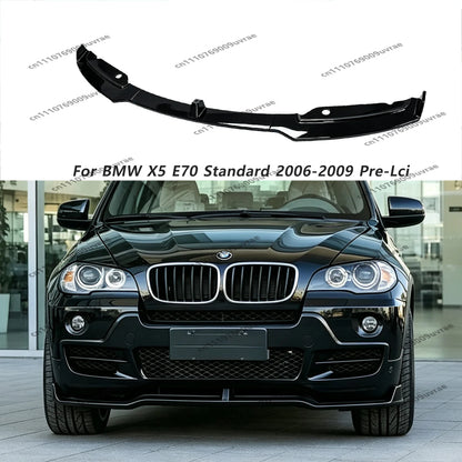 For BMW X5 E70 Standard 2006-2009 Gloss Black Mt Front Bumper