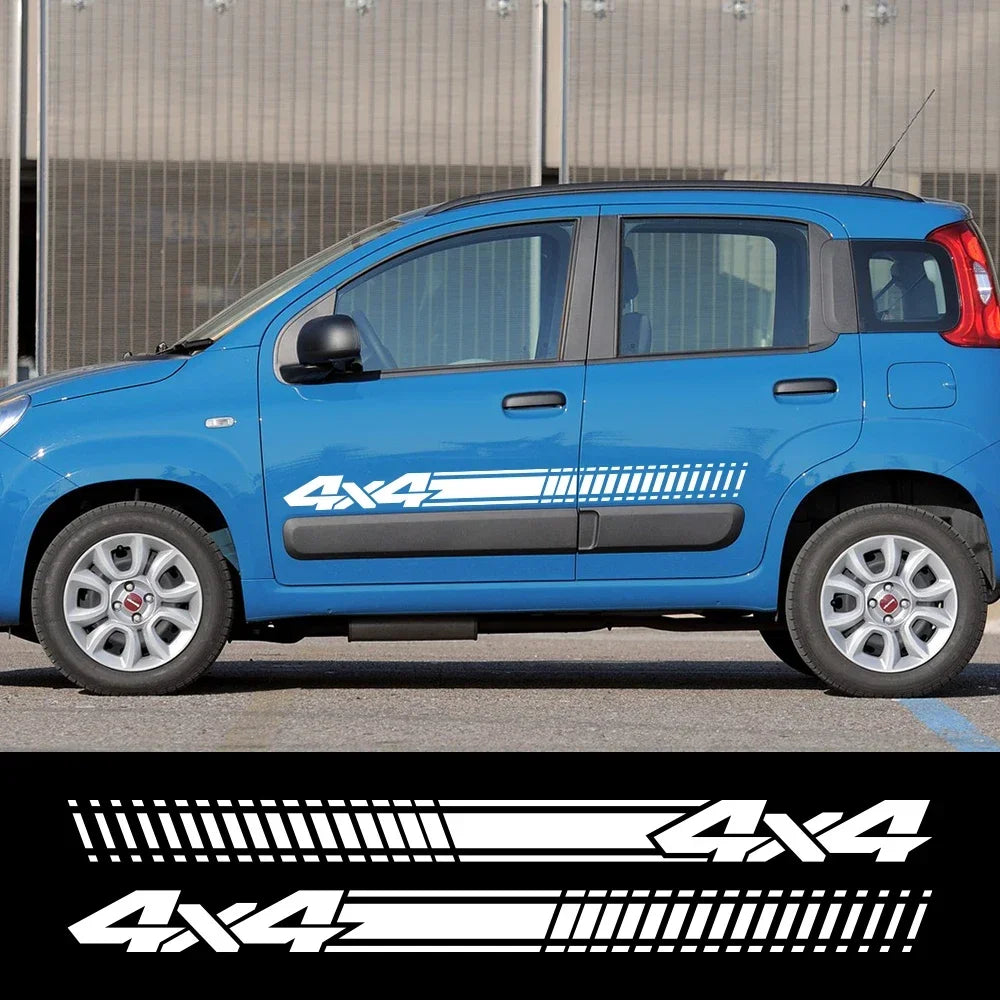 For Offroad Vehicl 2PCS 4X4 Offroad Side Body Stripes Vinyl