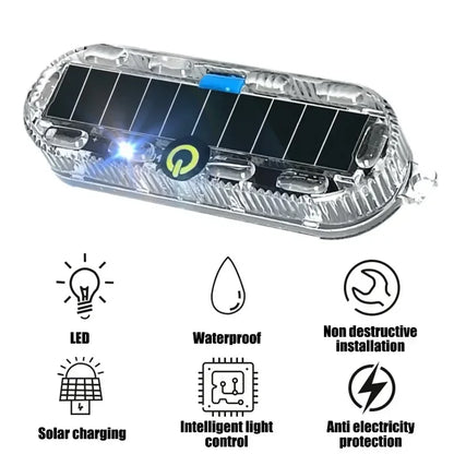 Motorcycle Solar Warning anti-rear Strobe Night Riding Flashing