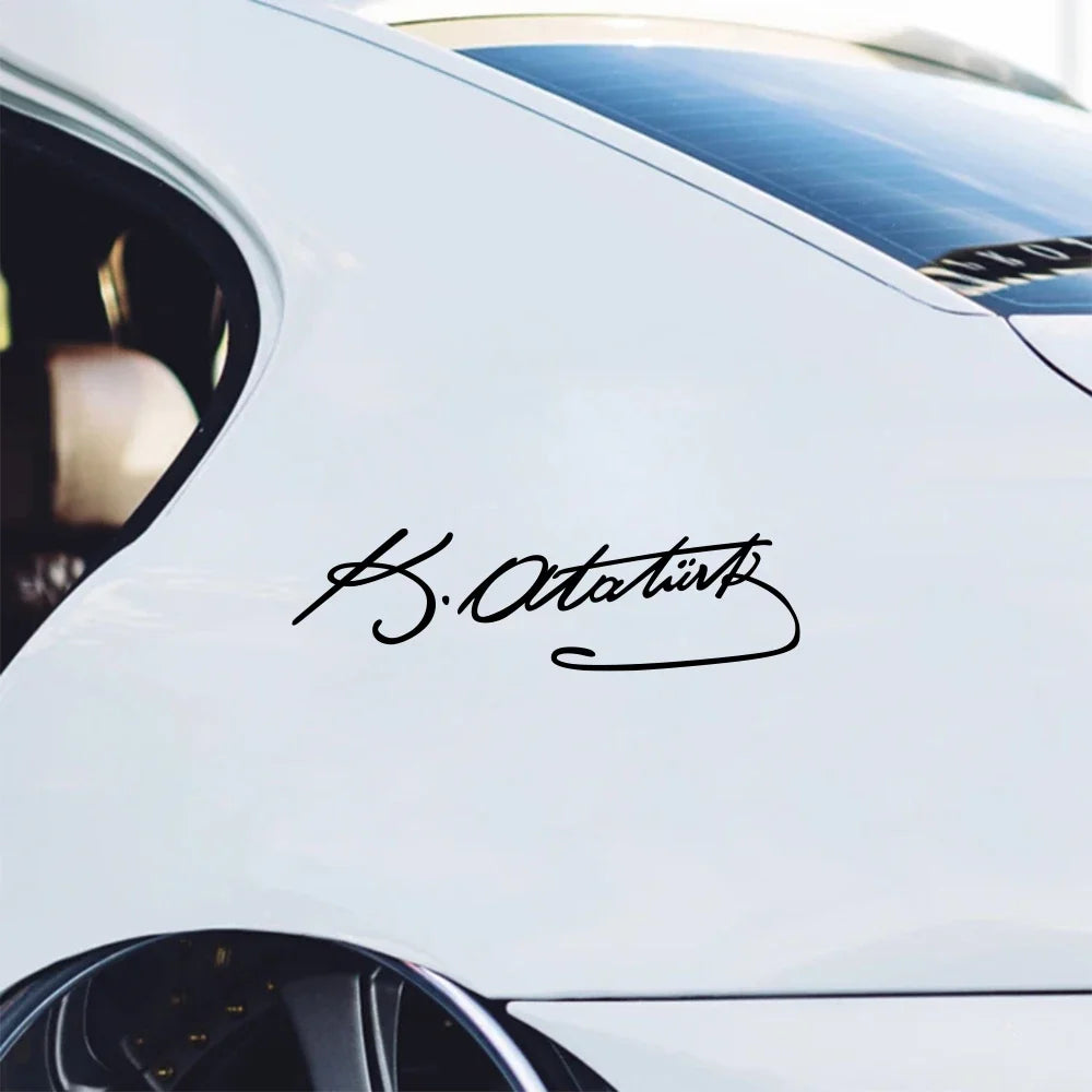 Signature Ataturk Creative Sticker Vinyl Scratch Resistant