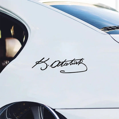 Signature Ataturk Creative Sticker Vinyl Scratch Resistant