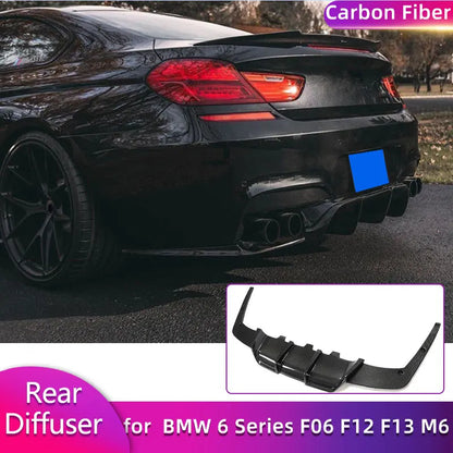 For BMW 6 Series F06 F12 Full Carbon Fiber Rear Bumper Diffuser