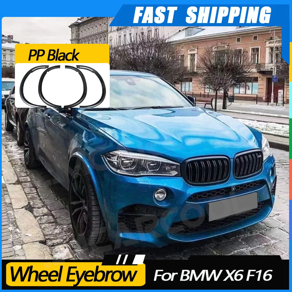 For BMW X6 F16 2015-2018 Flare Arches Wheel Eyelid Pp Matte