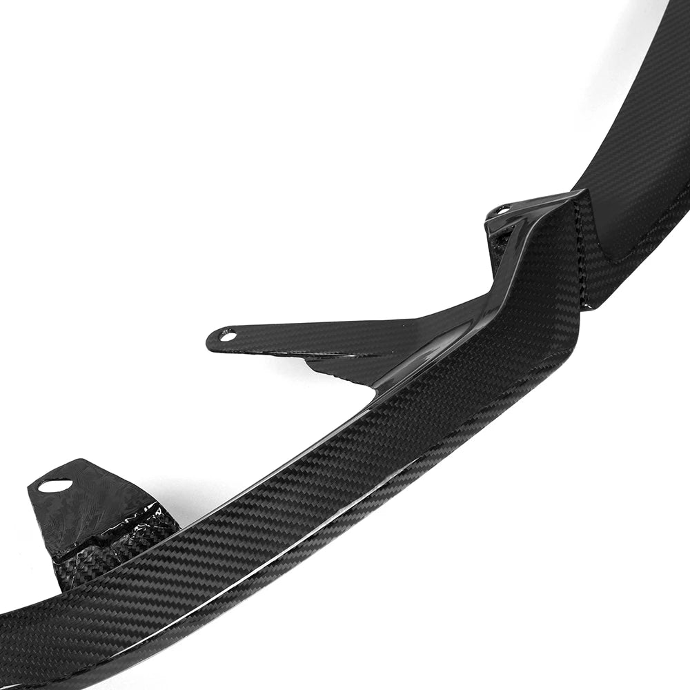 For BMW 5 Series G60 G68 Real Dry Carbon Fiber Front Diffuser