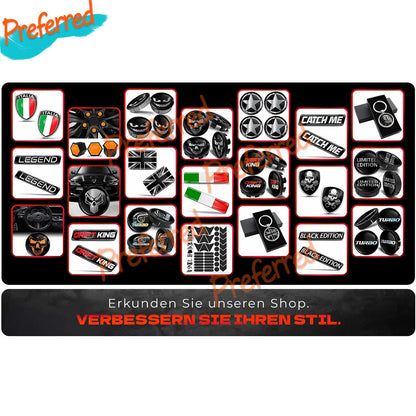 3D Silicone Sticker Personalized Name Logo Doming Rectangle