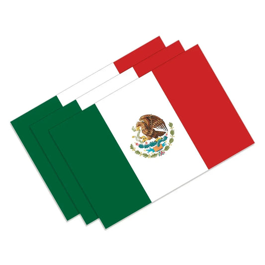 3PCS Mexico Flag Sticker Vinyl Creative Decal Decor Waterproof