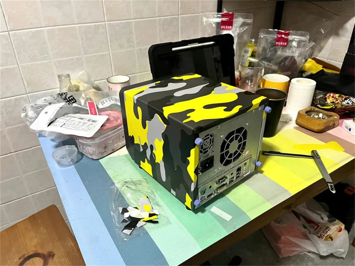 For Auto Motorcycle Body Diy Modification Yellow Camo Vinyl Wrap