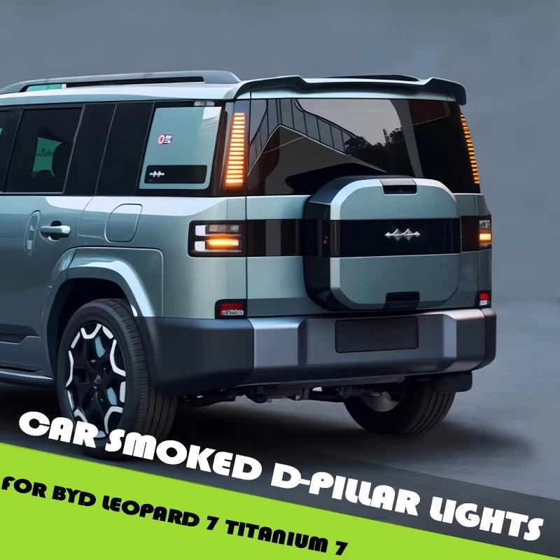 For BYD Leopard 7 Titanium 7 Smoked d-pillar Fit Modified