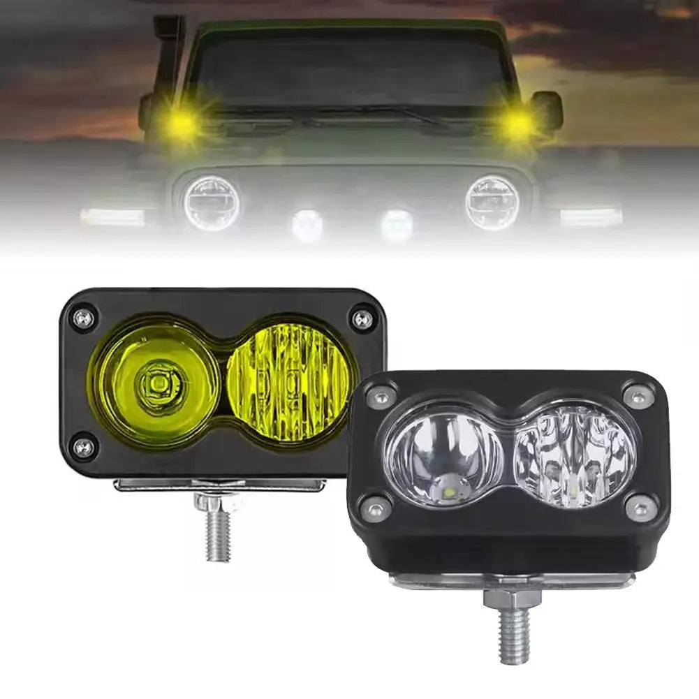 For Motorcycle Pickup 20W Headlight 3inch Square Floodlight Pod