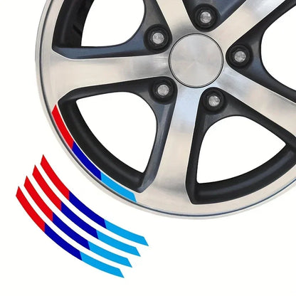 For Wheel Rim Hub Auto Body 4PC Sport Curved Color Strip Vinyl