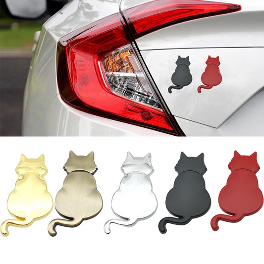 3D Cat Metal Sticker Covering Scratches Cute Animal Originality