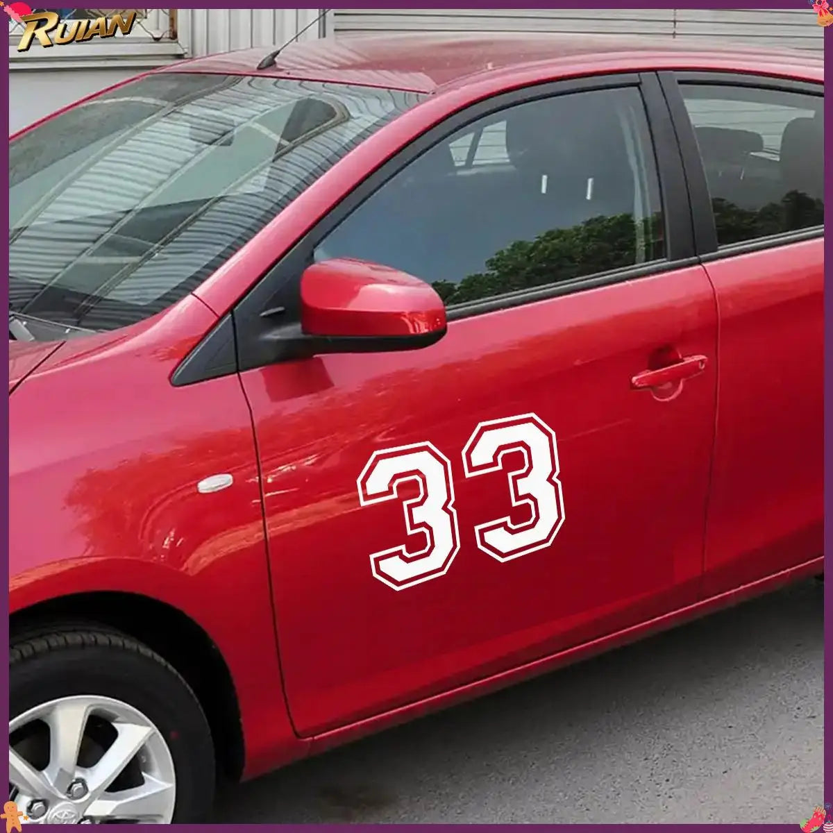 Racing Number Stickers Waterproof Uv Resistant Vinyl Decals